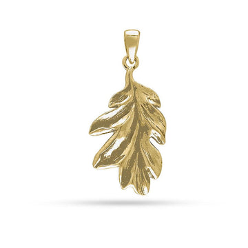 Magick & Witch Oak Leaves Gold Pendant GPD131 - Jewelry